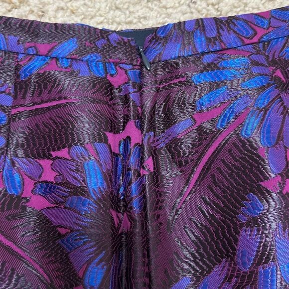NWT J. Crew Jacquard Mini A-Line Skirt Midnight Floral Bold Purple Pink Black - Picture 8 of 9